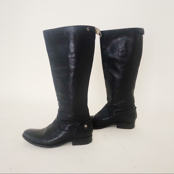 frye black leather riding boots